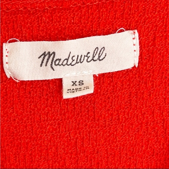 Madewell Texture & Thread Wrap-Tie Top orange XSmall - Picture 5 of 9